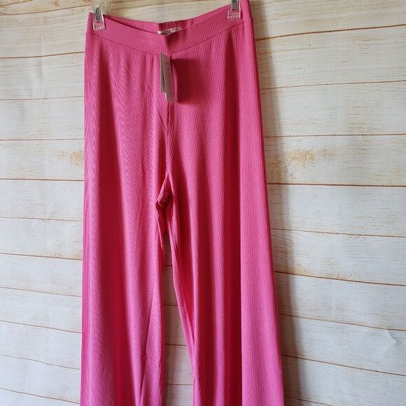 L*Space Charlie Cropped Ribbed Knit Pull On Stretchy Pants Women's Size Medium - Picture 5 of 9